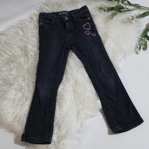 Nevada Pink Heart Embroidery Girls Blue Jean Pan